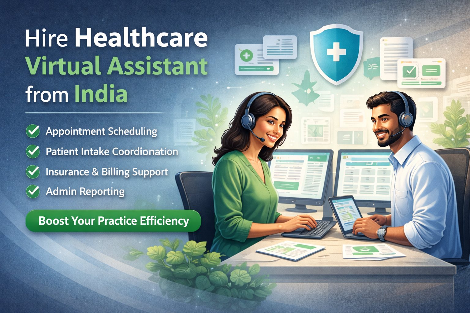 Hire Healthcare Virtual Assistant from India for scheduling, intake coordination, insurance support and admin reporting – MVAIndia